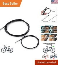 Black Brake Cable Kit - Reliable Front & Rear Cables for Smooth Riding