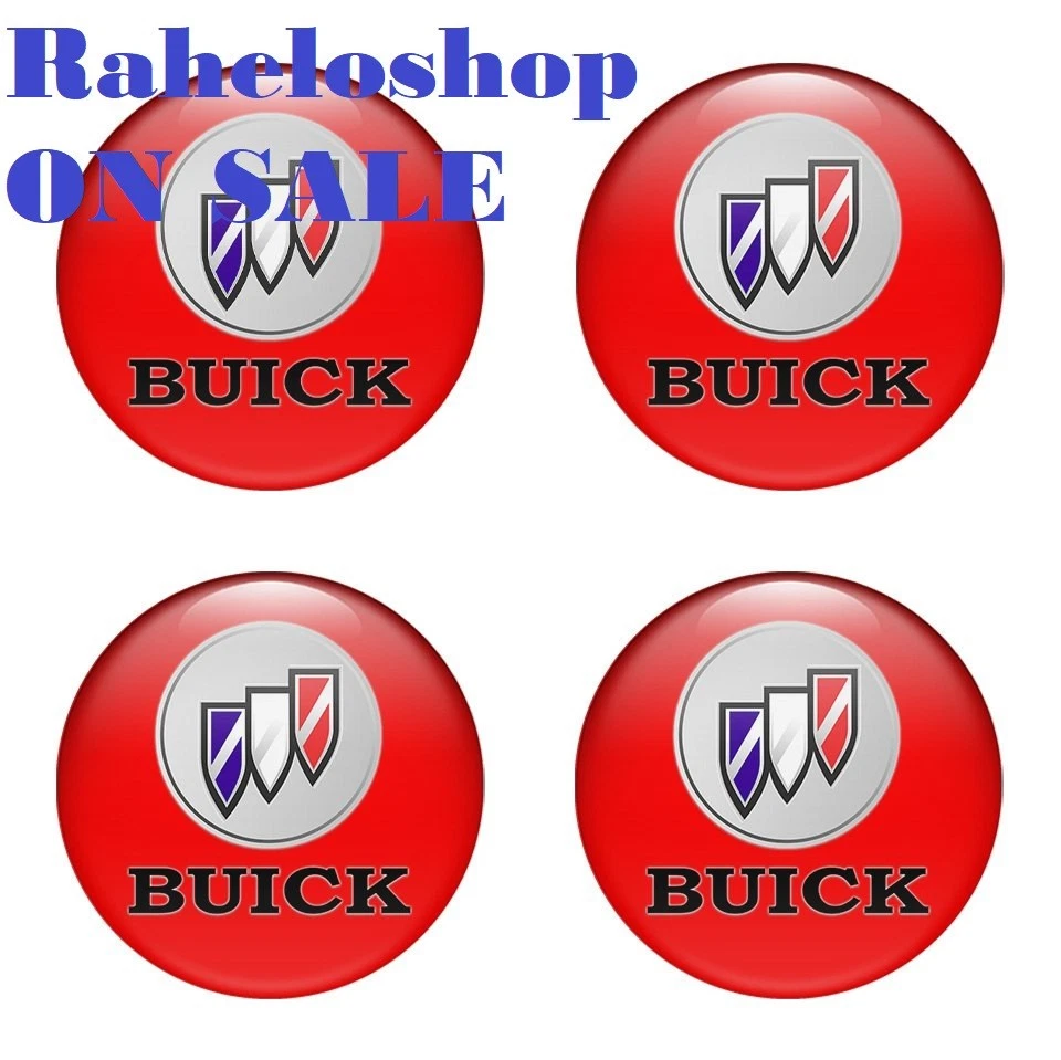 Adesivo logotipo Buick emblema conjunto de 4 x todos os tamanhos cúpula epóxi silicone impressão 3D - Imagem 3 de 3