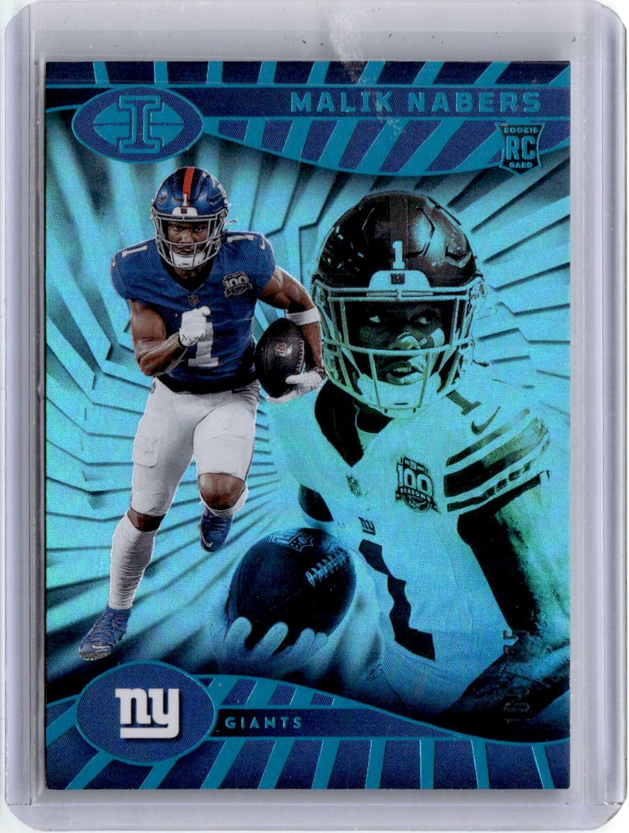 2024 Malik Nabers Illusions #66 Teal Trophy Collection RC /175 Rookie Giants SP