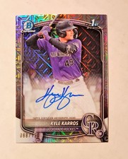 Kyle Karros 2025 1st Bowman Chrome AUTO CHOICE REFRACTOR 088/150 Rockies RC P6