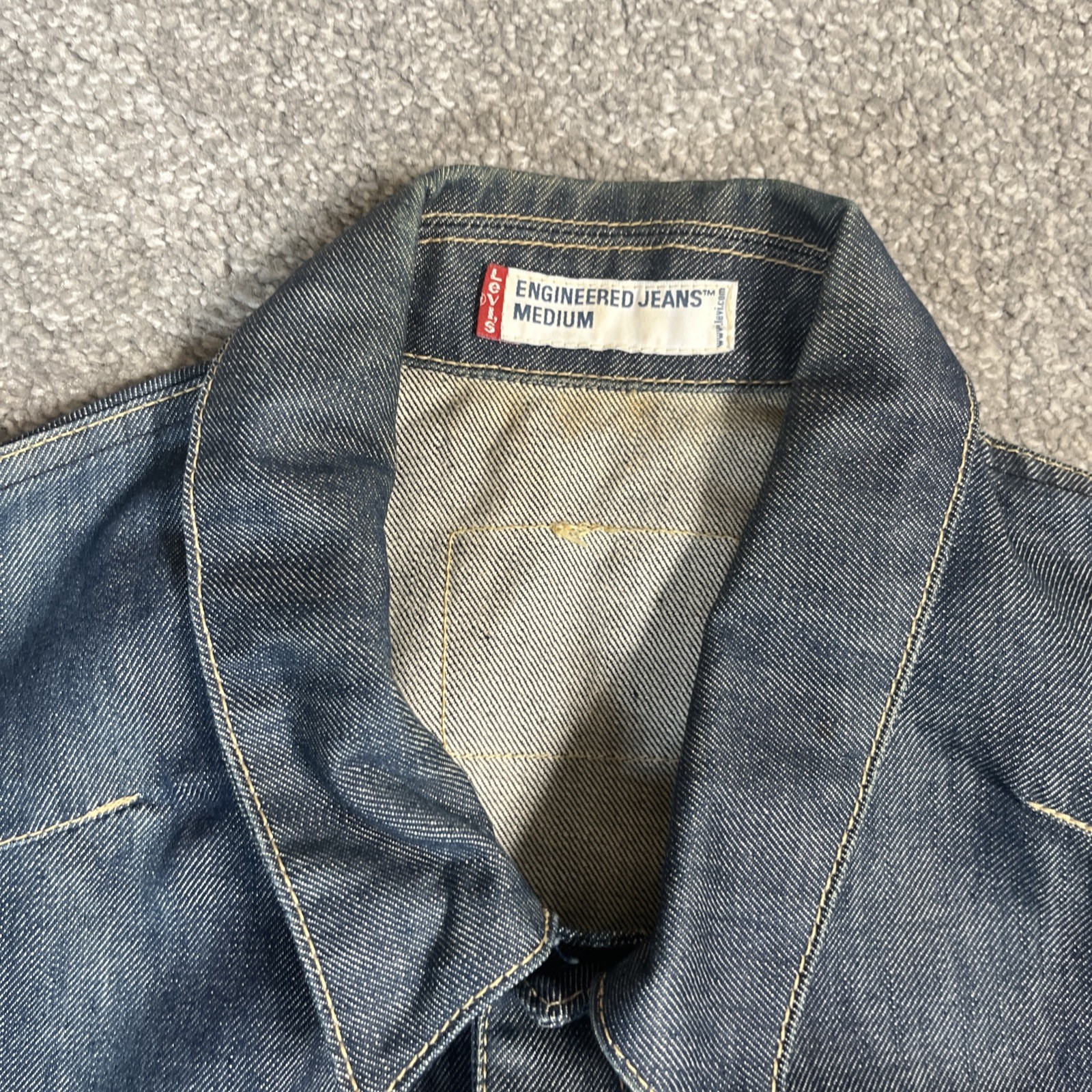 Levi's Engineered Jeans Jacket size Medium Blue D… - image 2