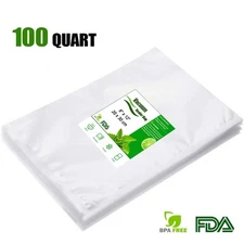 100 Quart 8x12 Embossed Vacuum Sealer Bags for FoodSaver Food Storage Bag 4Mil