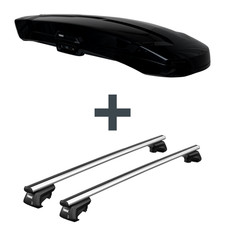 Dachbox Thule Vector Alpine + Dachträger Thule für Opel Omega A Caravan Typ V87