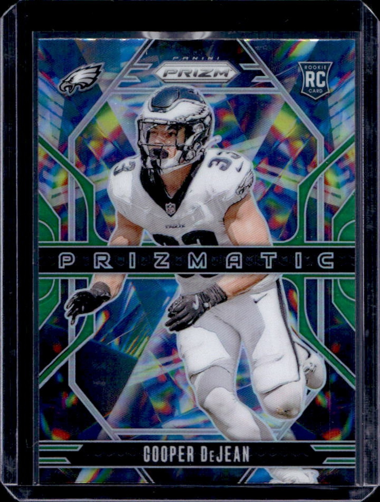 2024 Prizm Cooper DeJean Prizmatic RC Green Rookie #6 Eagles
