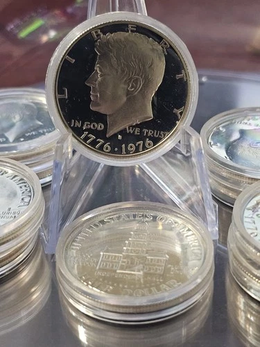 1776-1976 S Bicentennial Silver Proof Kennedy Half Dollar - 40% Silver JFK 50c
