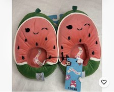 Jazwares Squishmallow's Wanda the Watermelon Girls' Slippers - Size 4-5