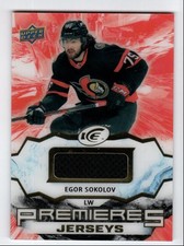 2021-22 Upper Deck Ice Premieres Jersey Egor Sokolov Ottawa Senators #IPA-ES