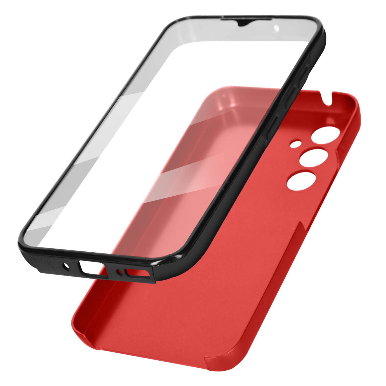 Coque Galaxy A54 5G Écran Protégé - Solution Intégrale Rouge Anti-Rayures et Chocs