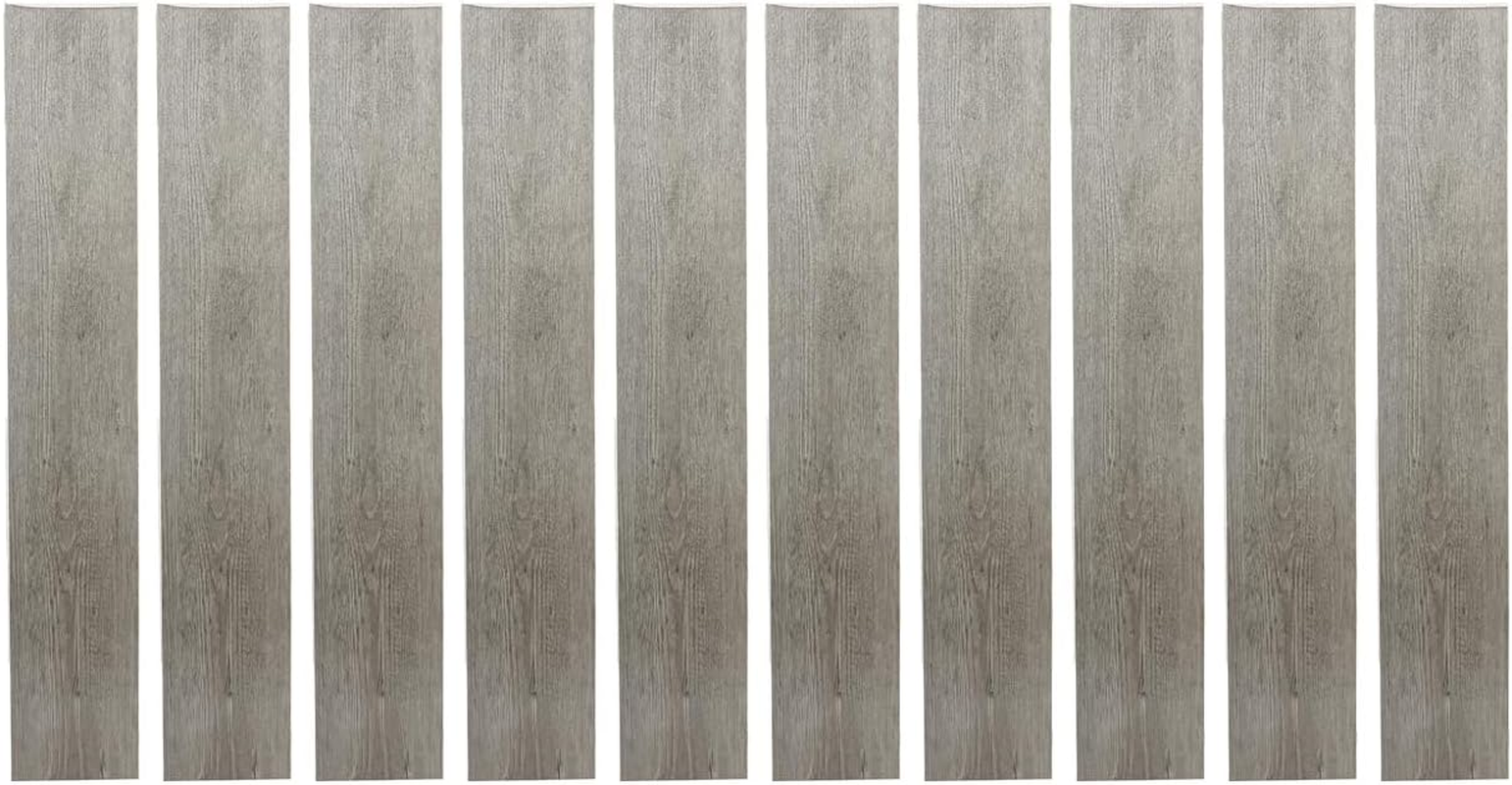 Self-adhesive vinyl wood plank floor tiles 10-pack covers 15 sq ft