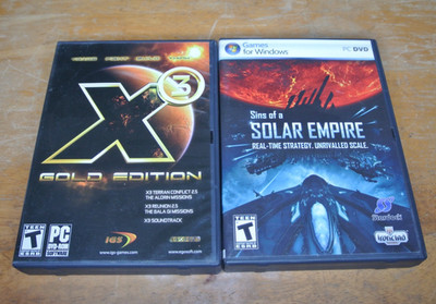 2PCS Sins of a Solar & X3: Terran Conflict PC Game DVD