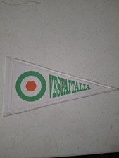 White Vespa Italia Flag Pennant