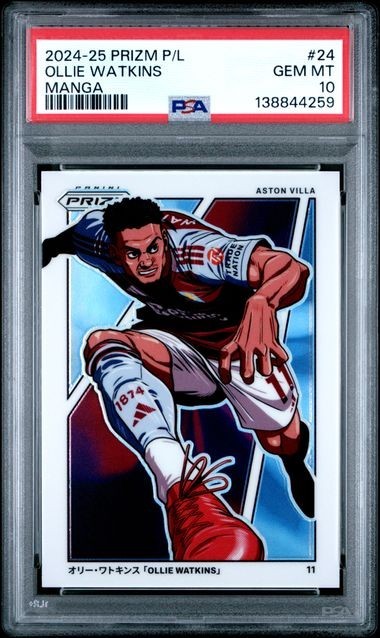 2024 Panini Prizm Premier League Ollie Watkins #24 Manga Case Hit SSP PSA 10