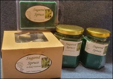 NEW Hand Poured Pine Forest Scented Soy Candles Tarts & Votives -Sugared Spruce