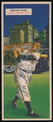 1955 Topps Double Header #97 Preston Ward & #98 Don Zimmer EX-EX-MT CENTERED