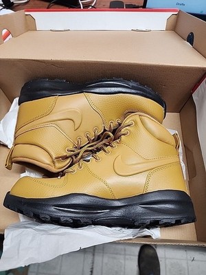 Nike Manoa Leather Boots Wheat/Black BQ5372-700 Size 4Y
