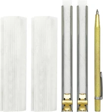 Thin Soapstone Holder Set Pack of 23pcs,Flat 1/16" X 1/2" X 5", White 