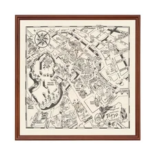 Old Map of Tokyo 1952 - Vintage Japan Art Wall Decor Print
