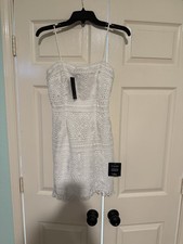 lulus white lace dress small