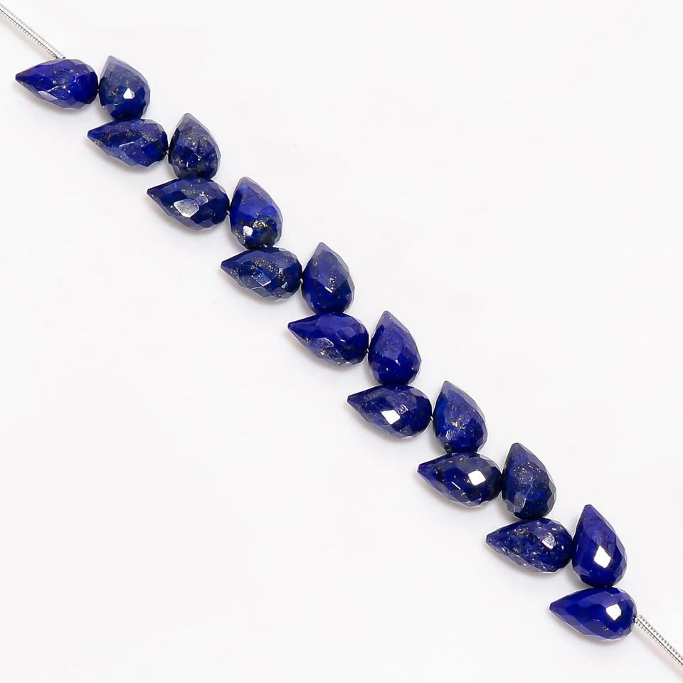 Lapis Lazuli Gemstone Teardrop Shape Faceted Beads 10X6 mm Strand 4" UGB-770 - Image 3 of 4