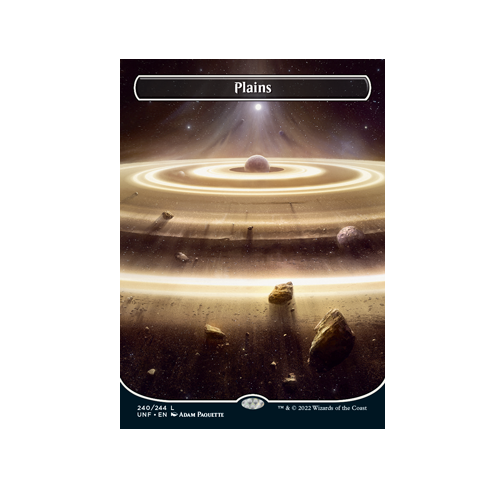 5x Unfinity Orbital Full Art Borderless Land Set EDH Magic the
