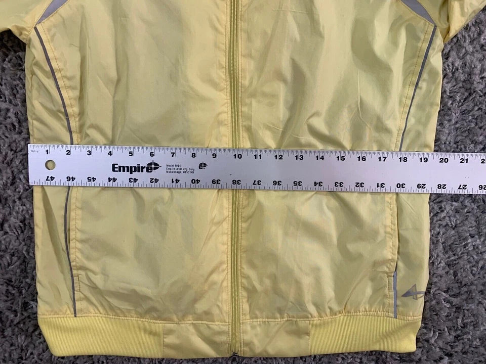 Athletec Jacket Womens Medium Yellow Fleece Windbreaker Coat Full Zip Up Ladies - Image 4 of 4