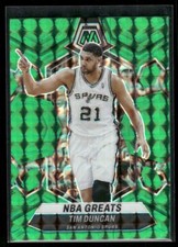 #291 Tim Duncan 2023-24 Panini Mosaic Green