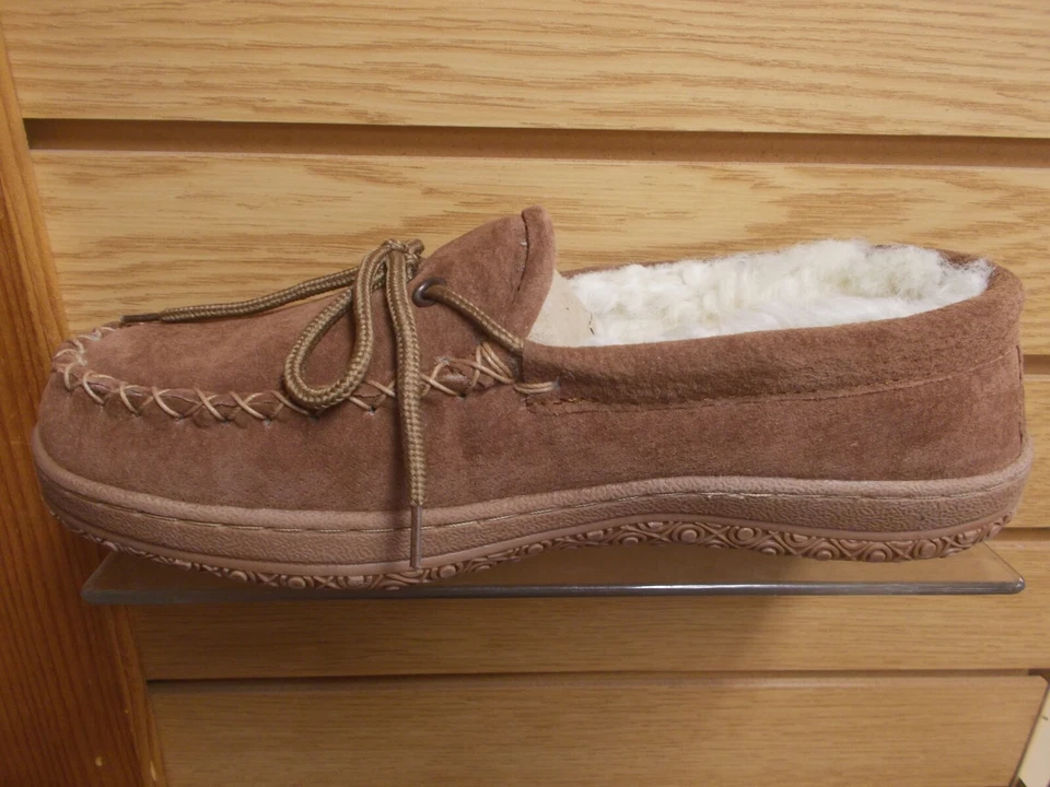 OLD FRIEND 441224 MUJER ANCHO PIEL DE OVEJA FORRADO ZAPATILLA MOCASÍN MARRÓN NUEVO ANCHO  Foto 2 de 4