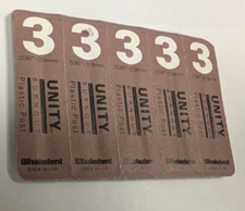Unity Burnout Plastic Post Size 3-Brown 0.036"/0.9mm By Whaledent 5pcs/pk