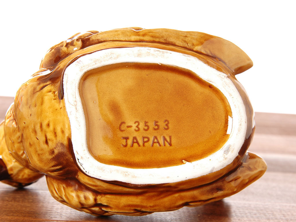 とりだ Vintage Bird Planter Gold Brown Ceramic Made in Japan | eBay