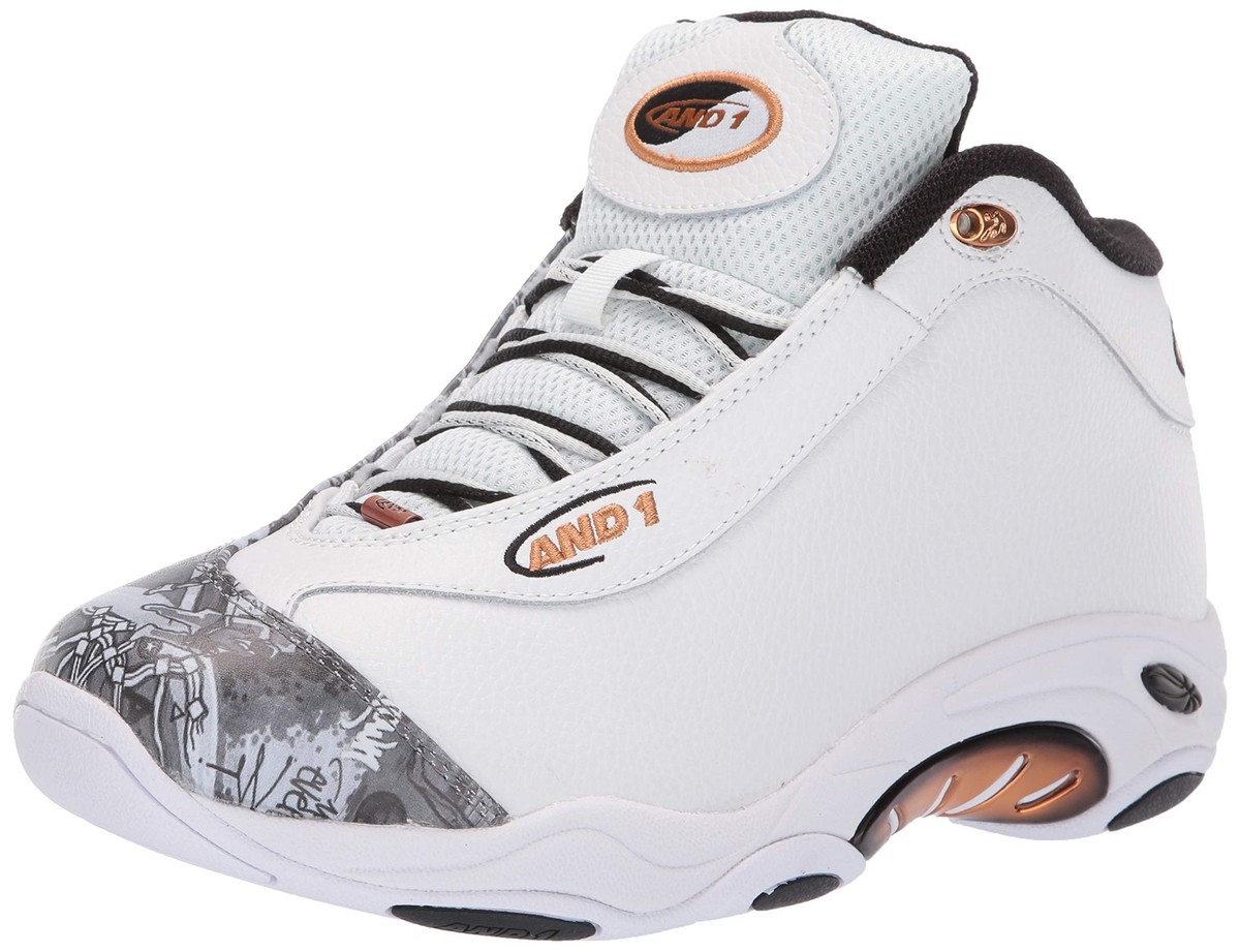 AND 1 Men's Tai Chi LX Sneaker, White/Mixtape Graffiti