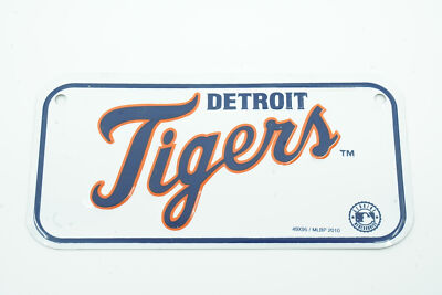 Detroit Tigers MLB Baseball 3''x6'' Embossed Metal Novelty Bicycle Bike Plate Tag