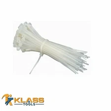 4" x 3 mm Heavy Duty White Zip Ties, Cable Ties