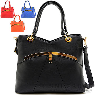 Große stilvolle Damen-/Damen-Schultertasche aus Kunstleder/Tragetasche/Handtasche 