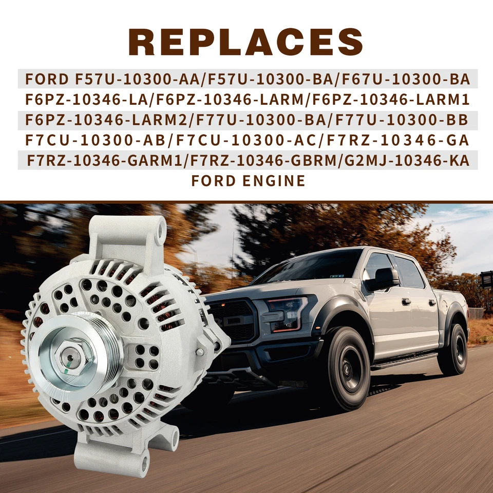 Alternator For Mazda B2300 B2500 B3000 B4000 1996-2005 Ford E-150 E-250 1997-03 - Изображение 3 из 4