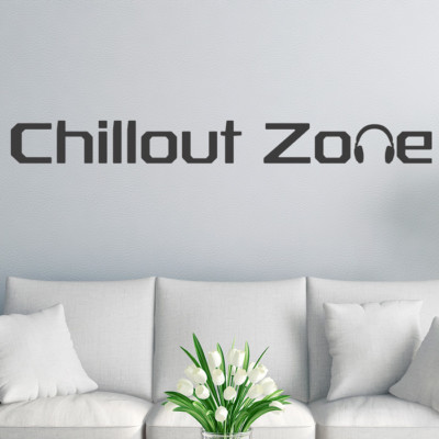  Wandtattoo Spruch ''Chillout Zone'' Relaxen Wandsticker Wandaufkleber Wanddeko