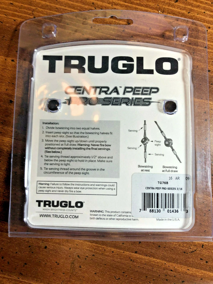 Mira telescópica de tiro con arco TRUGLO Centra Pro Series 3/16" / Aluminio / TG76B / Negra Foto 2 de 3