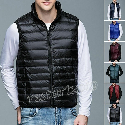 Mens Warm Down Sleeveless Waistcoat 