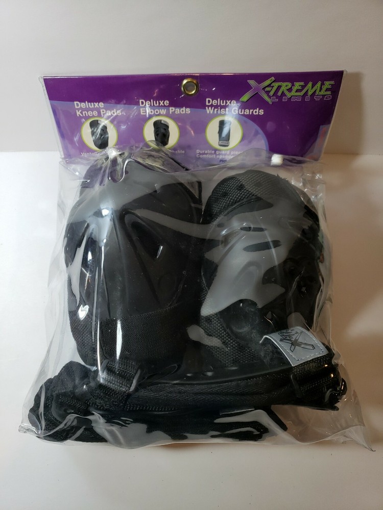 Youth Deluxe Knee Elbow Wrist Guards Set by X-Treme Limits Youth Deluxe Knee Elbow Wrist Guards Set by X-Treme Limits