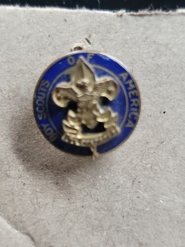 Old Boy Scouts Of America Messing blau Emaille Rund Pin / 0125 - Bild 2 von 5