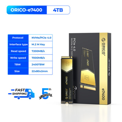内蔵型SSD ORICO e7400 4TB PCIe4.0 NVMe M.2 SSD PS5 ORICO 4TB Gaming