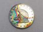Oregon Trail Covered Wagon Prospector .999 Silver 1oz. Colorful Toning AH642