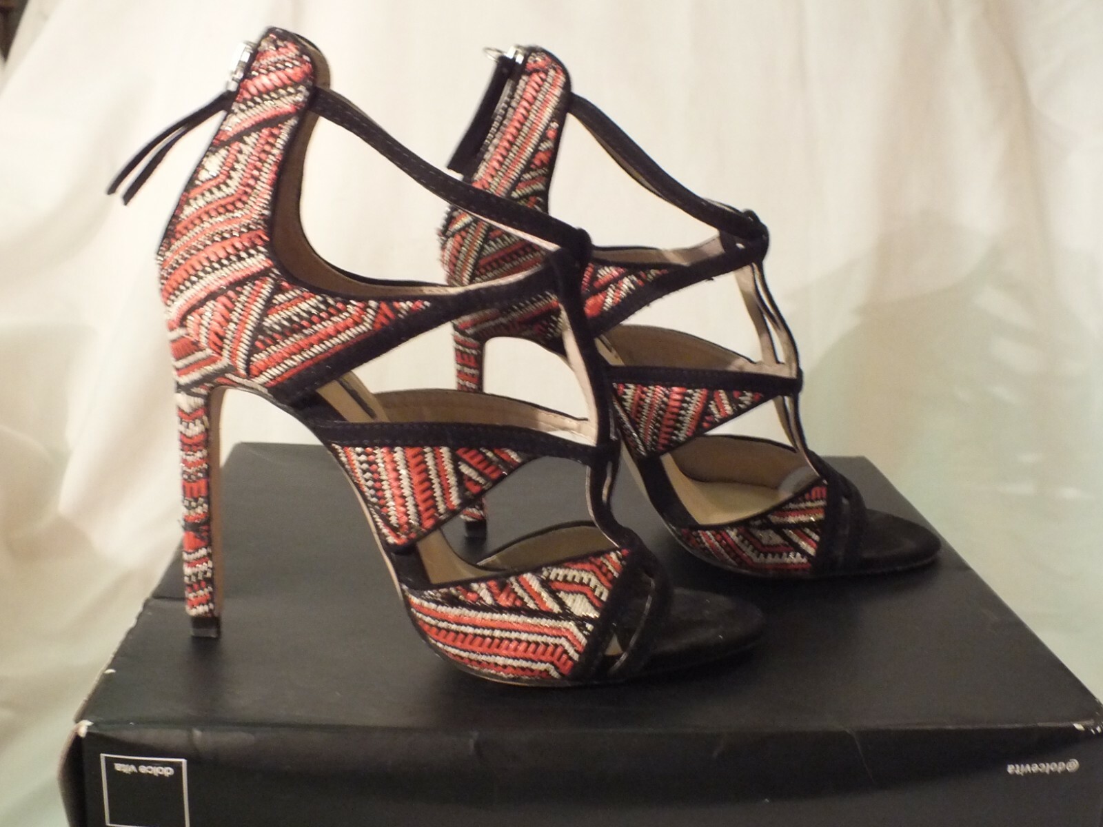 ZARA BASIC Heels, Multicolor Back Zipper Open Toe… - image 4