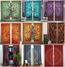 Tree of life curtains 100 Natural Cotton Bohemian Curtains Drapes Door Panels Fo