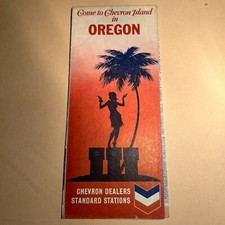 CHEVRON OIL 1969 ROAD MAP OF OREGON
