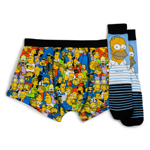 Herren The Simpsons Boxer & Socken Homer Geschenkset Vatertag Weihnachten - Bild 1 von 4