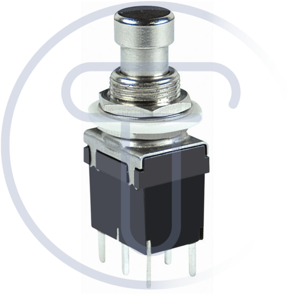 Deviatore bipolare a pulsante per circuito stampato, 250V 2A