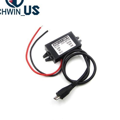 12V to 5V 3A 15W DC-DC Car Power Converter USB Buck Power Module Output - Afbeelding 2 van 4