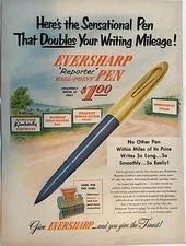 1940's Vintage ad for Eversharp Pens Art Large Pen Price(102616)
