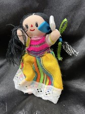 Handcrafted Mexican Doll Brightly Colored Dress/ Cesar Hernandez Cuevas