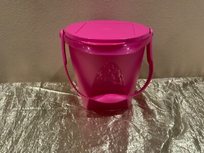 New Beautiful Round Tupperware Bucket/Container 5L Bright Pink Fuchsia Color